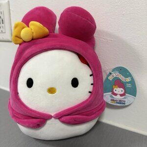 Squishmallows Hello Kitty as My Melody 8" Stuffed Plush Toy NEW NWT